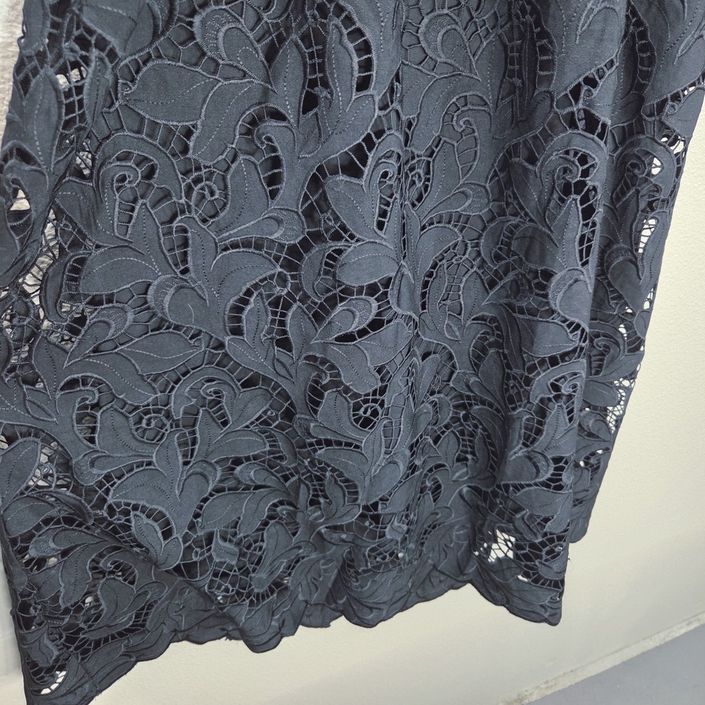 Express Black Lace Cutout Back Dress Spaghetti Strap Fit Flare Small - Picture 6 of 14